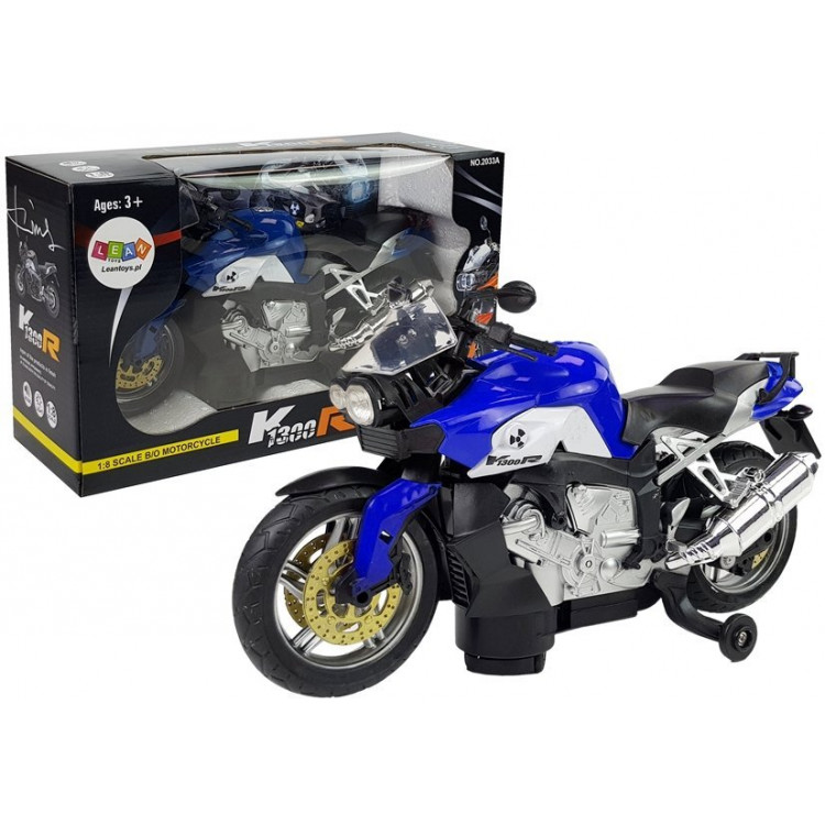 Motocykel na batérie - modrý
